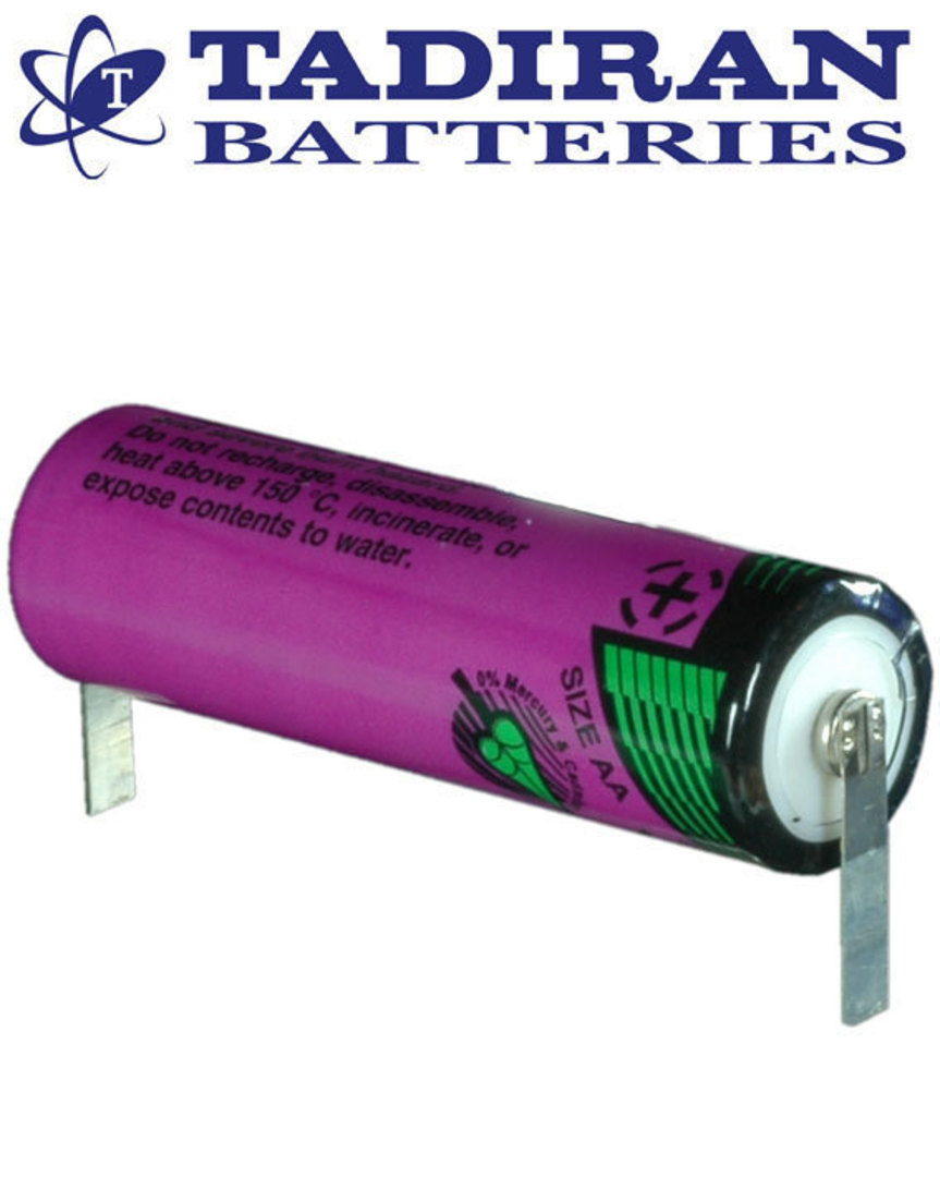 TADIRAN TL-5903 (T) AA Lithium Battery with Solder Tags image 1